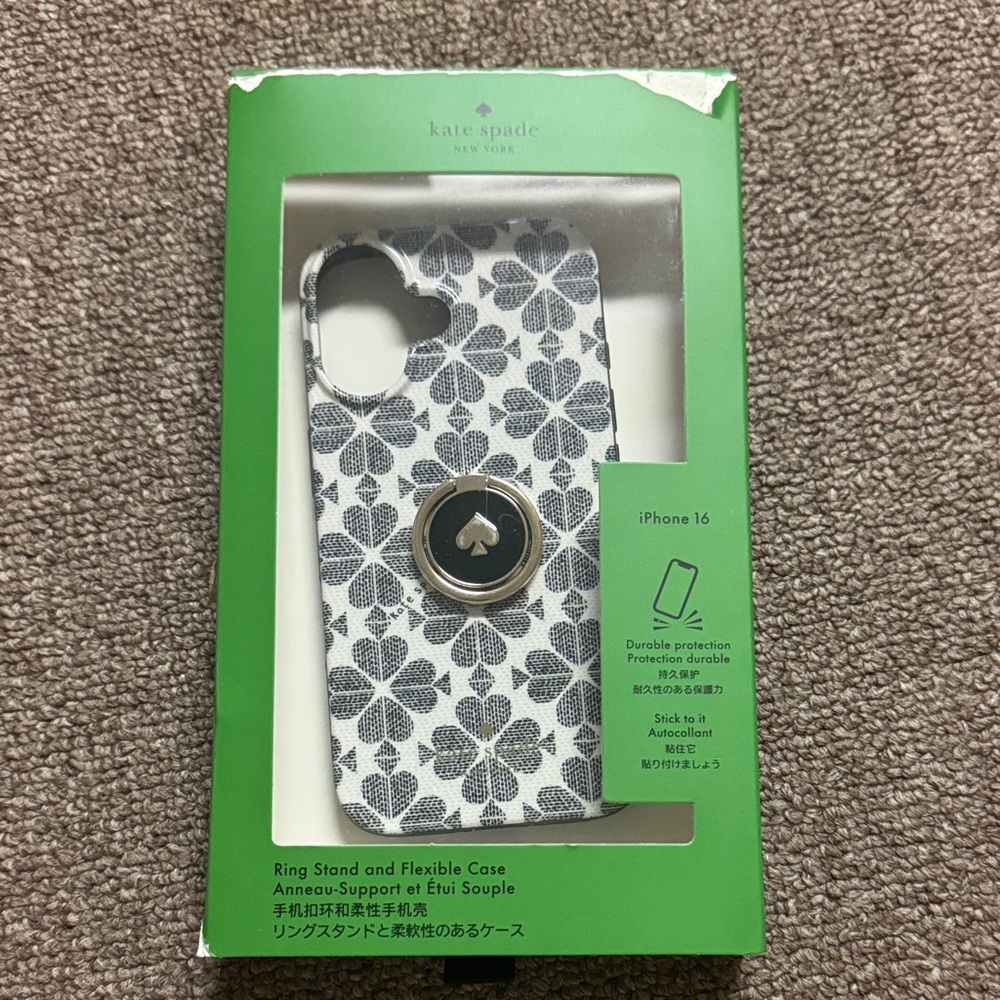 Kate Spade Floral Black and White iPhone 16 Case